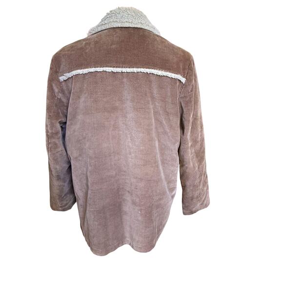 VTG 70s Fort Dodge Ranch Jacket Mens L Brown Sherpa Lining Western Boho Indie - Picture 9 of 10